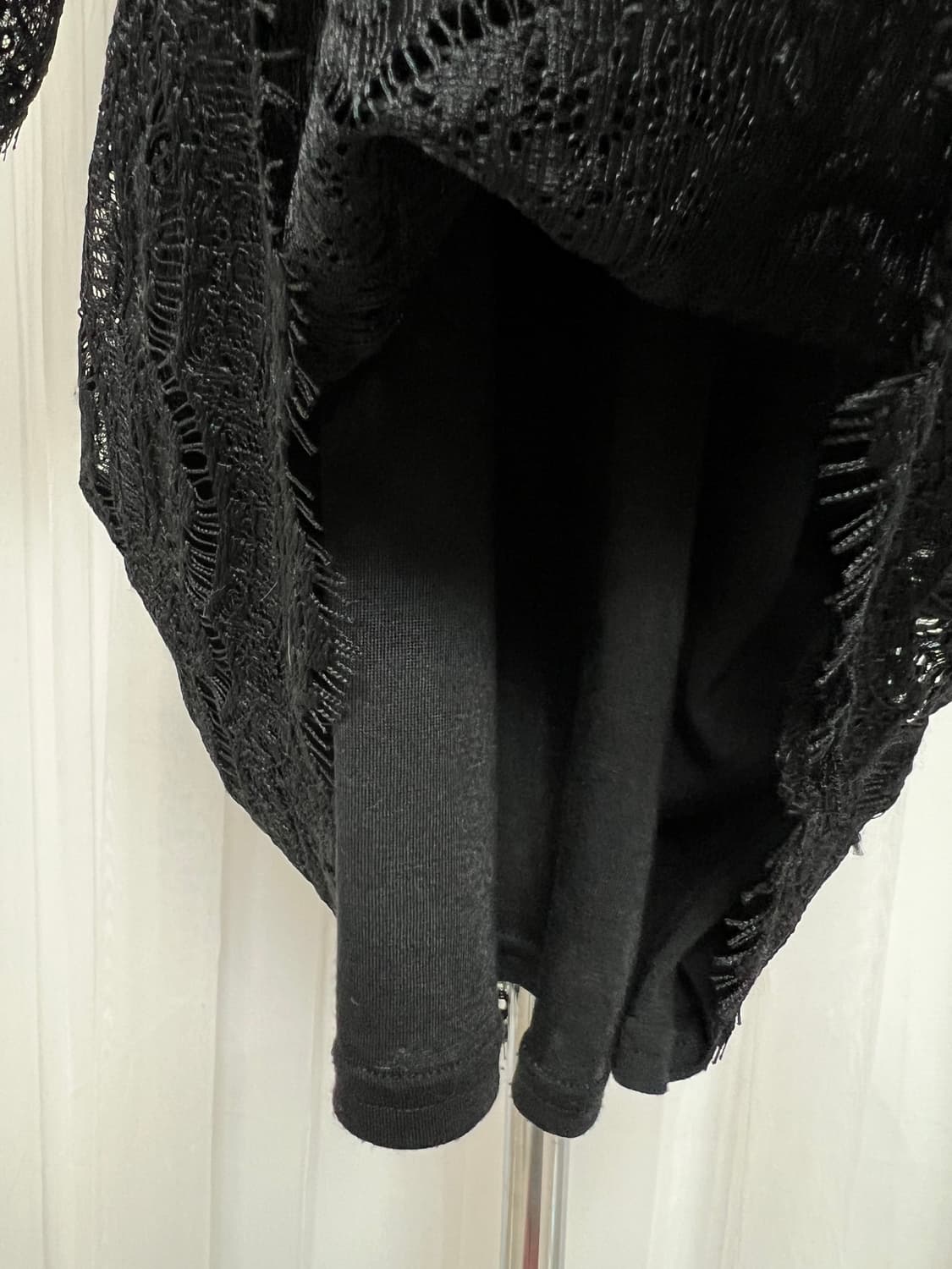 블랙 까사 레이스 레이어드 원피스 상품이미지5