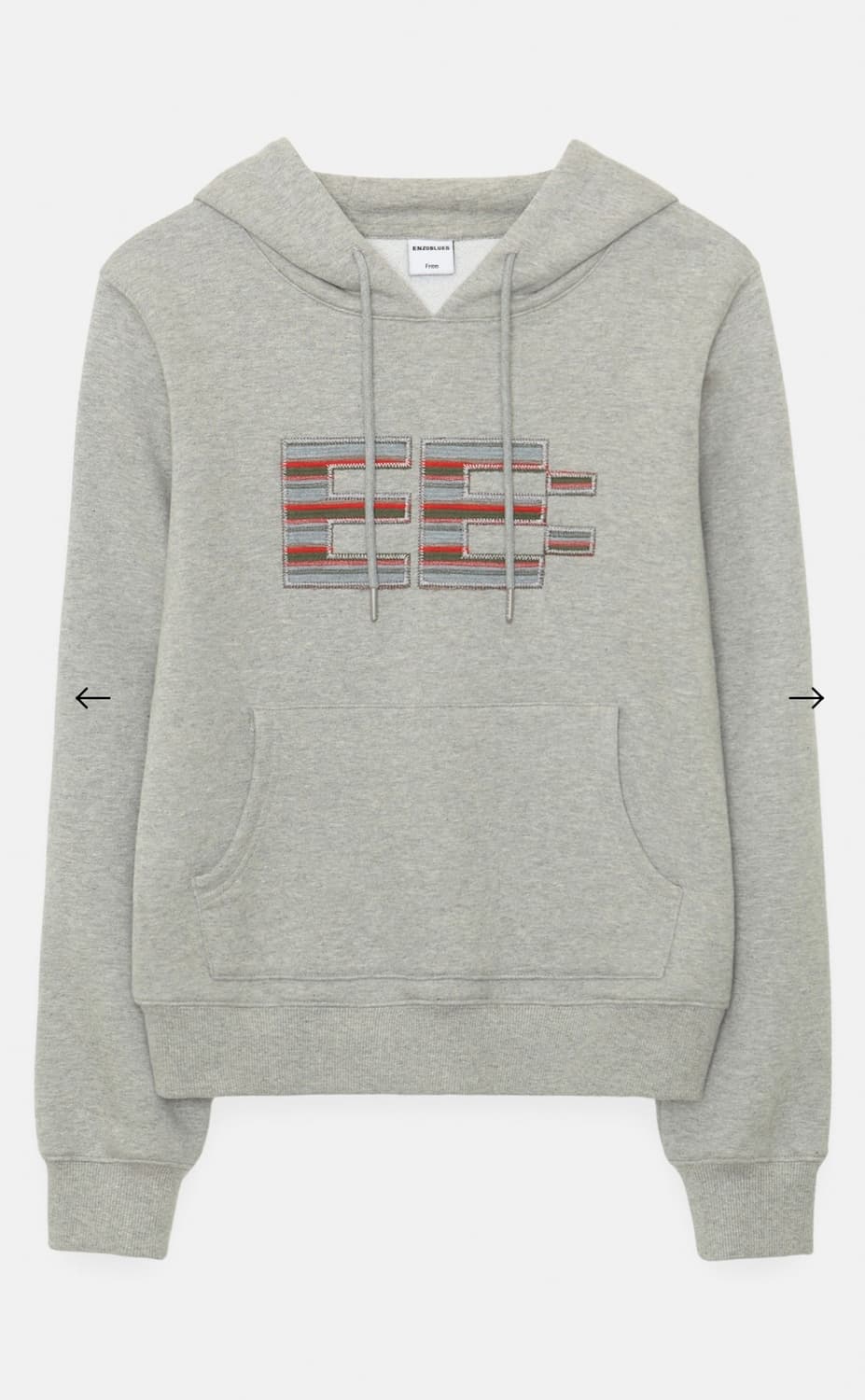 엔조블루스 픽셀 로고 클럼피 후디 (grey)  상품이미지1