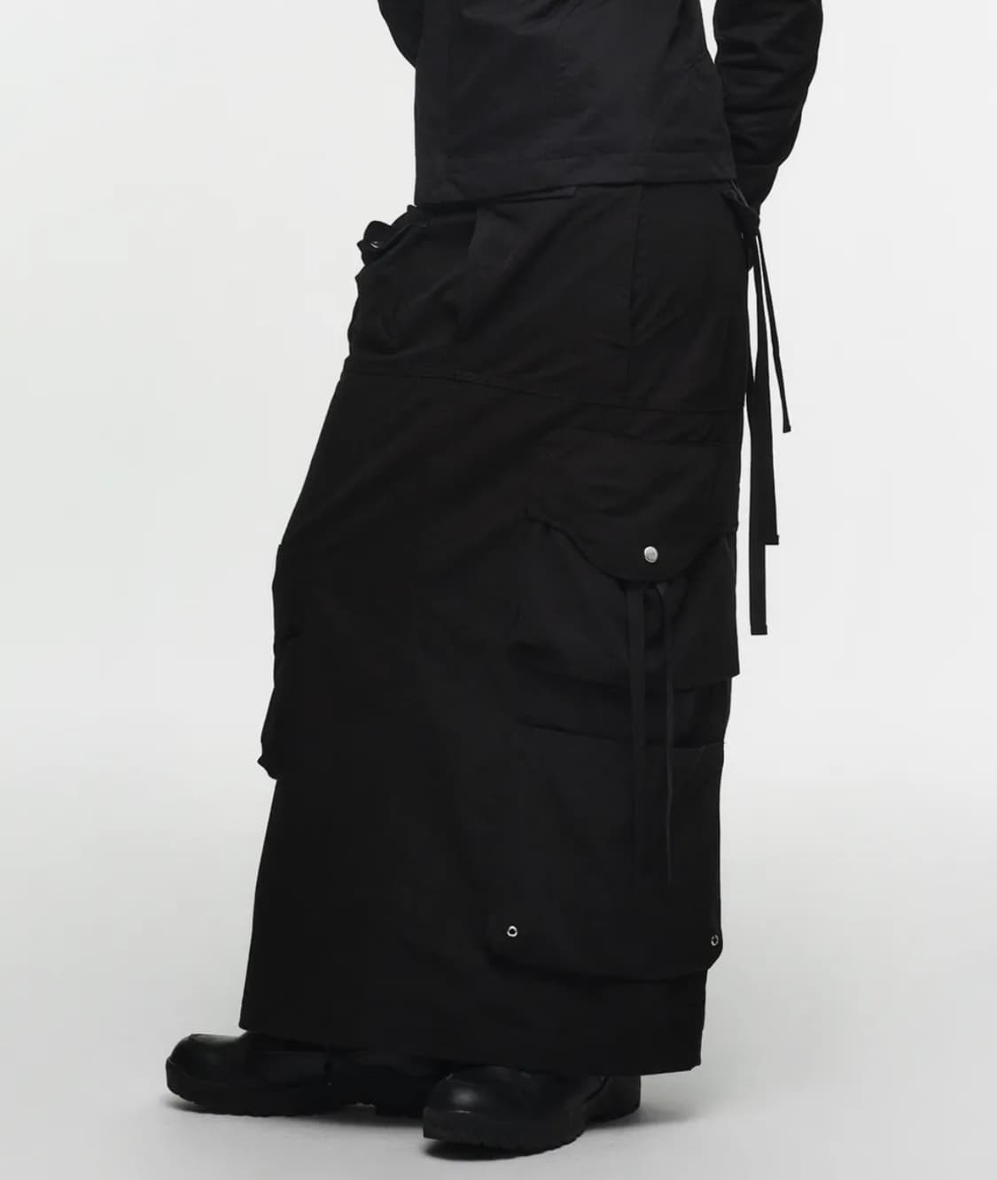 nache나체스트랩카고롱스커트strap cargo maxi skirt블랙 상품이미지3