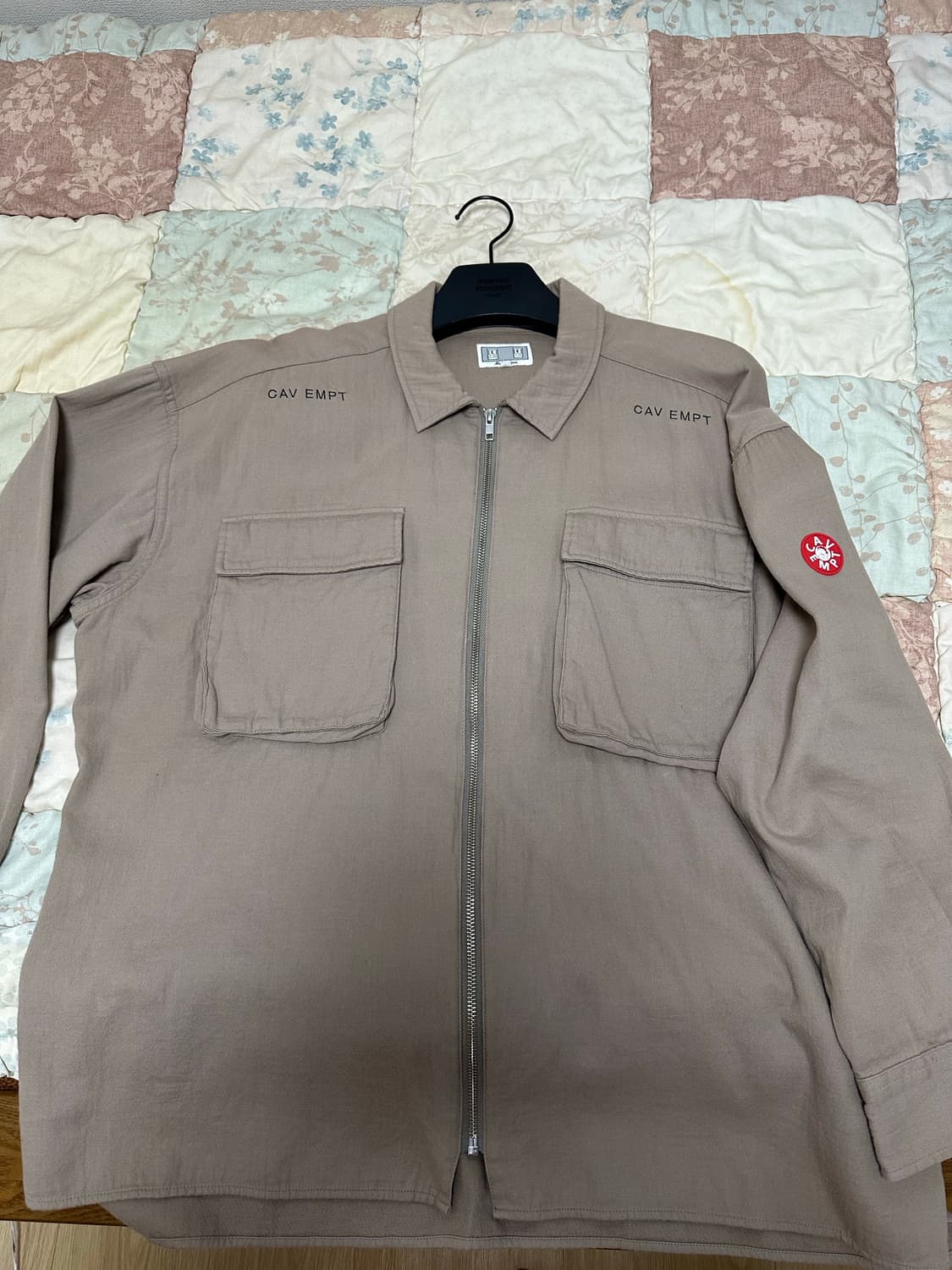 카브엠트(C.E) 울 혼방 집업 셔츠 자켓 브라운 - M사이즈 상품이미지1