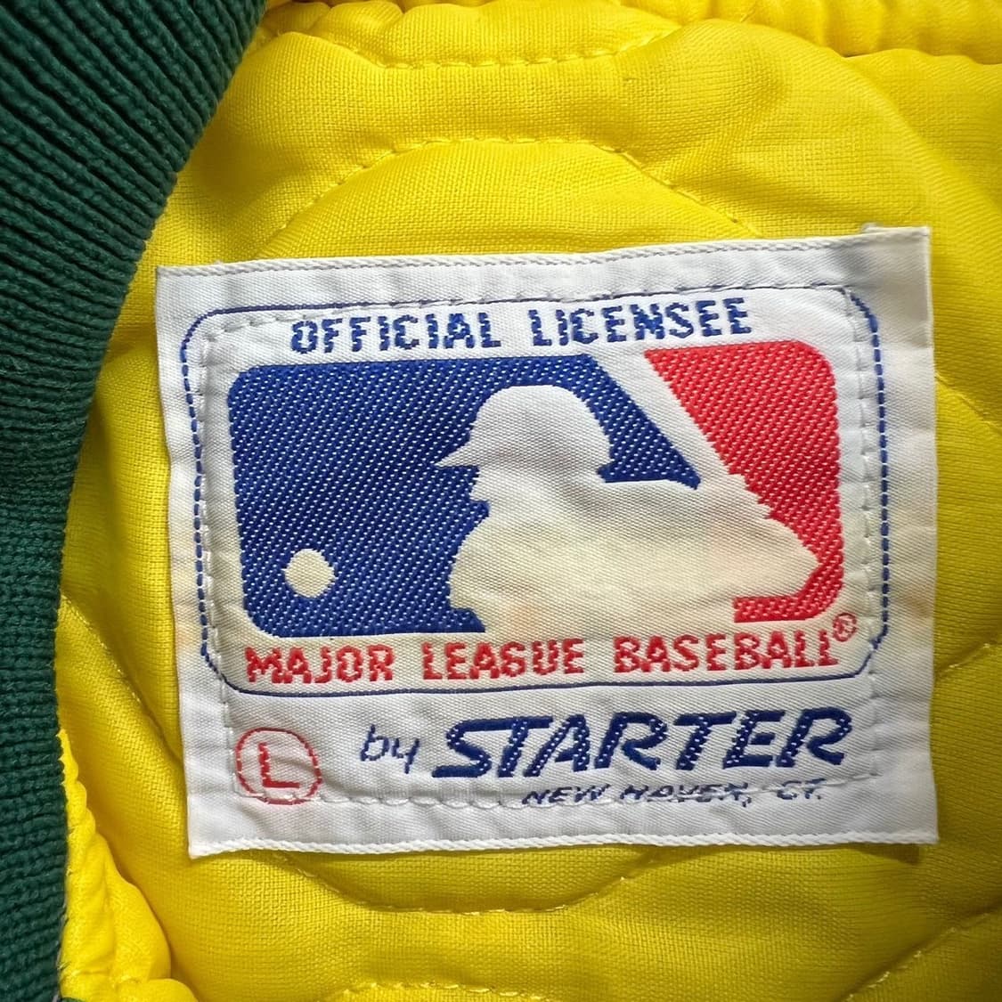 스타터 90s 오클랜드 어슬레틱스 사틴 베이스볼 점퍼 상품이미지6