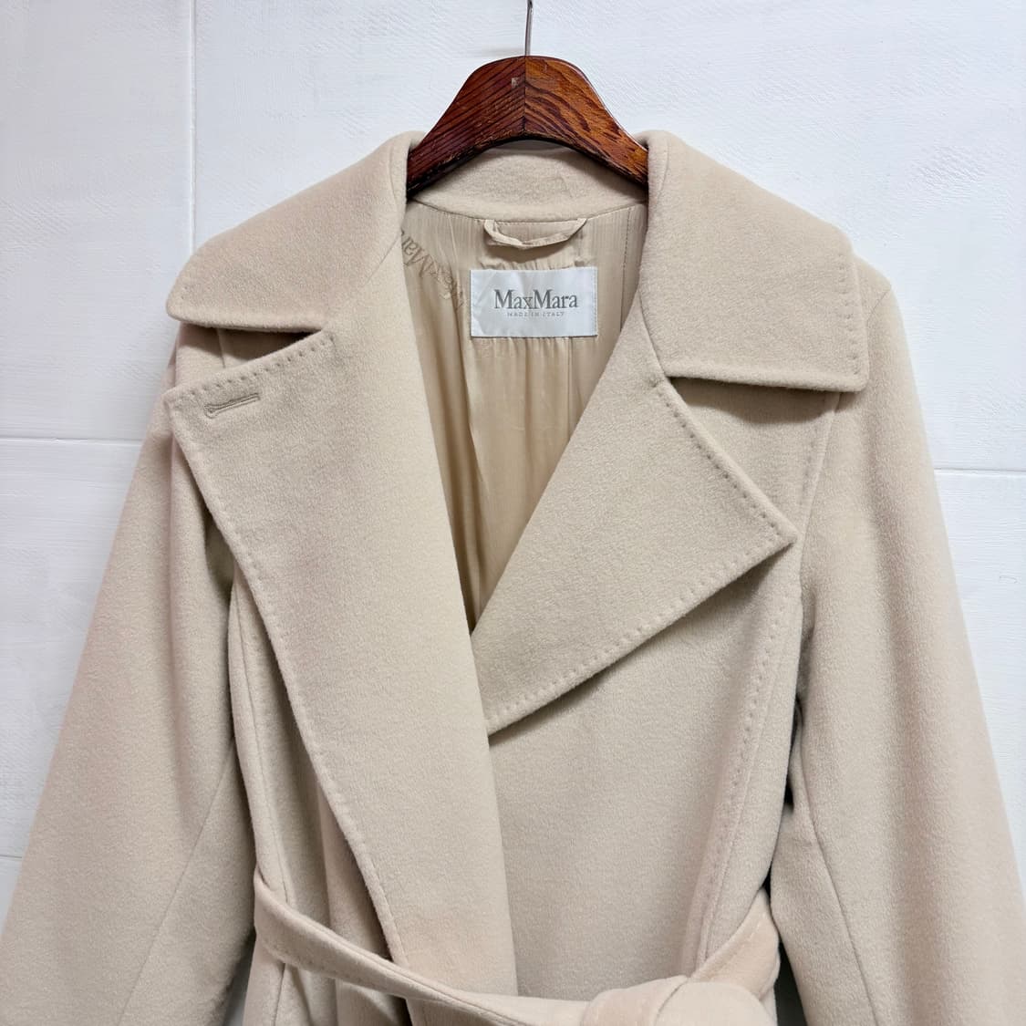 MAXMARA 막스마라 벨티드 로브 울 캐시 코트 (34) 상품이미지2