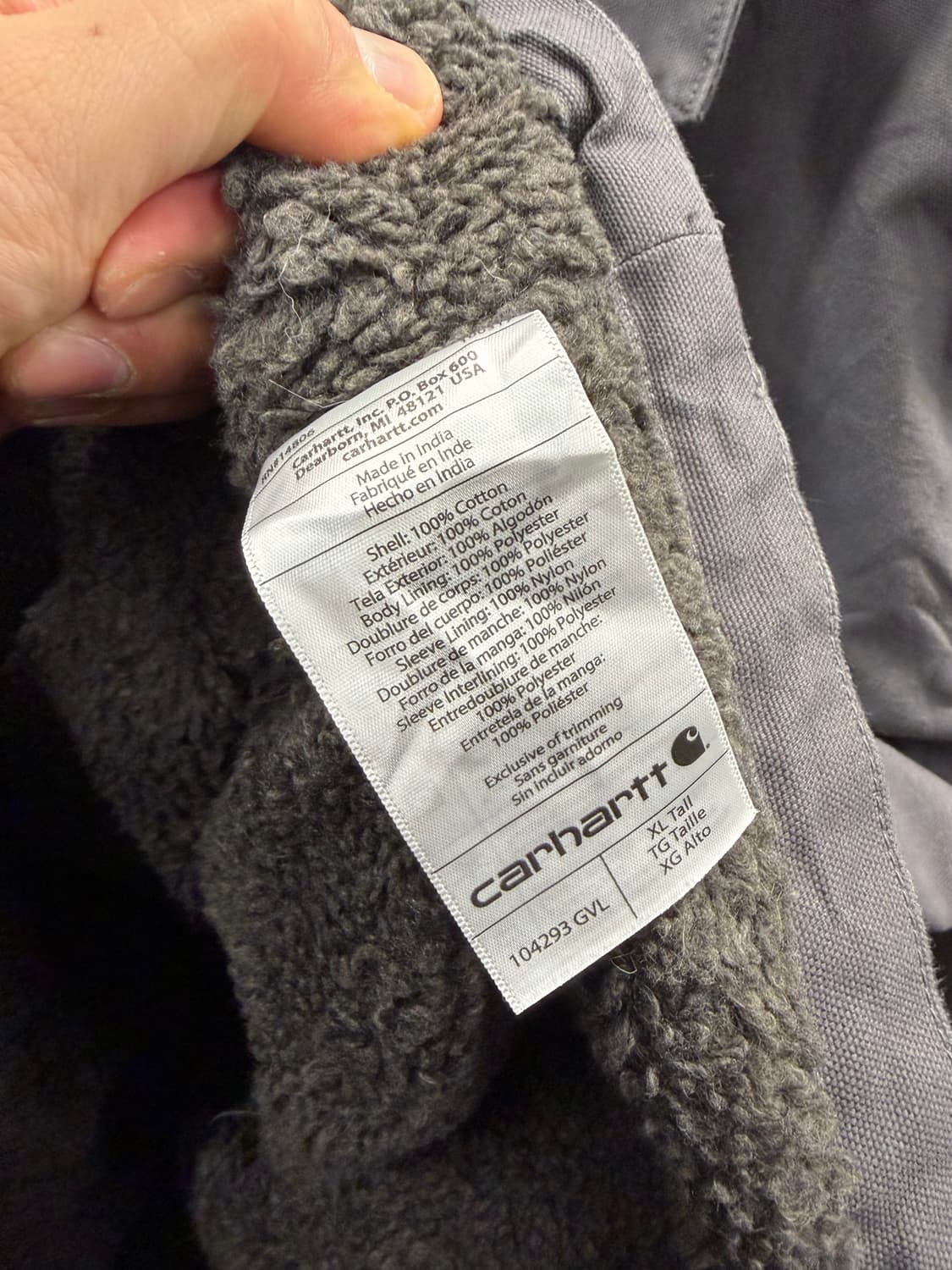 칼하트 루즈핏 워크 자켓 XL 그레이 상품이미지4