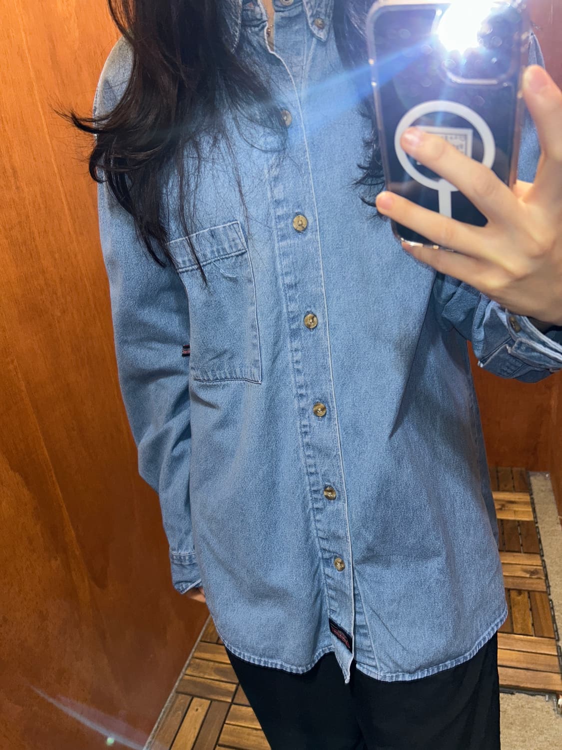 (L) Dickies 디키즈 코튼 데님 셔츠 상품이미지2