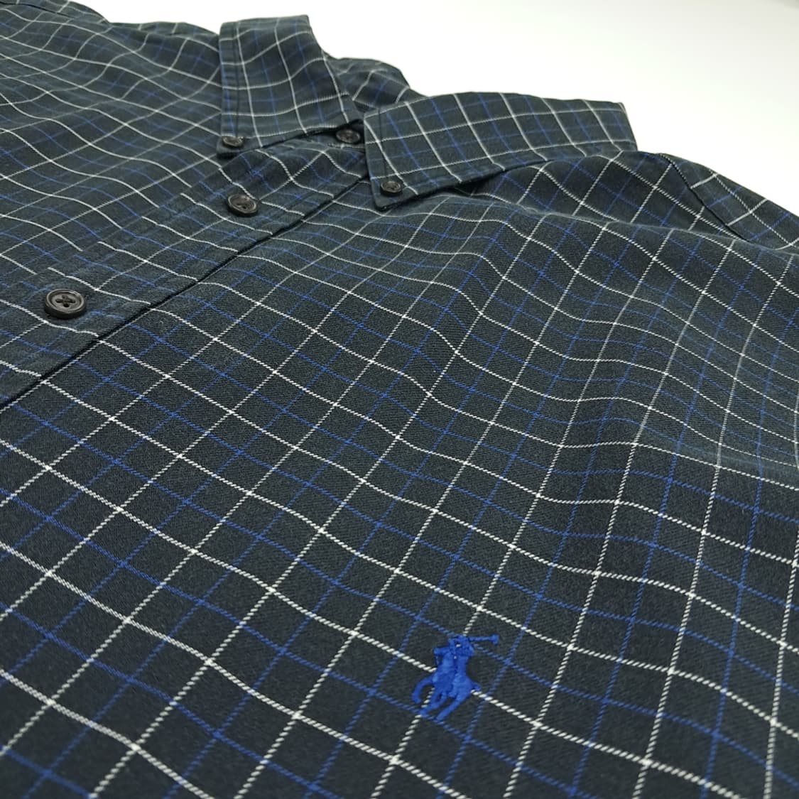CN713 3XLT 폴로 랄프로렌 블랙 마이크로체크 긴팔 셔츠 남방 상품이미지5