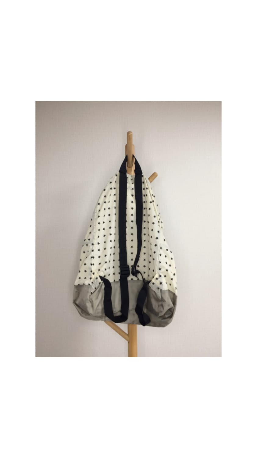 빈티지 아이보리 별 무늬 패턴 경량 백팩 상품이미지4