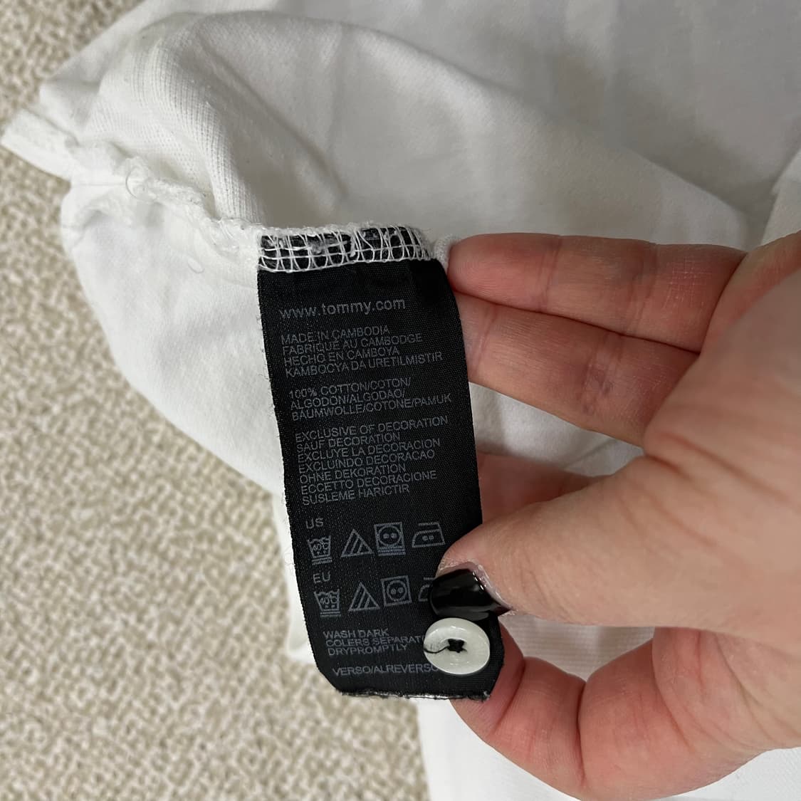 M 타미힐피거 슬림핏 카라 반팔 티셔츠 0209M1 상품이미지3