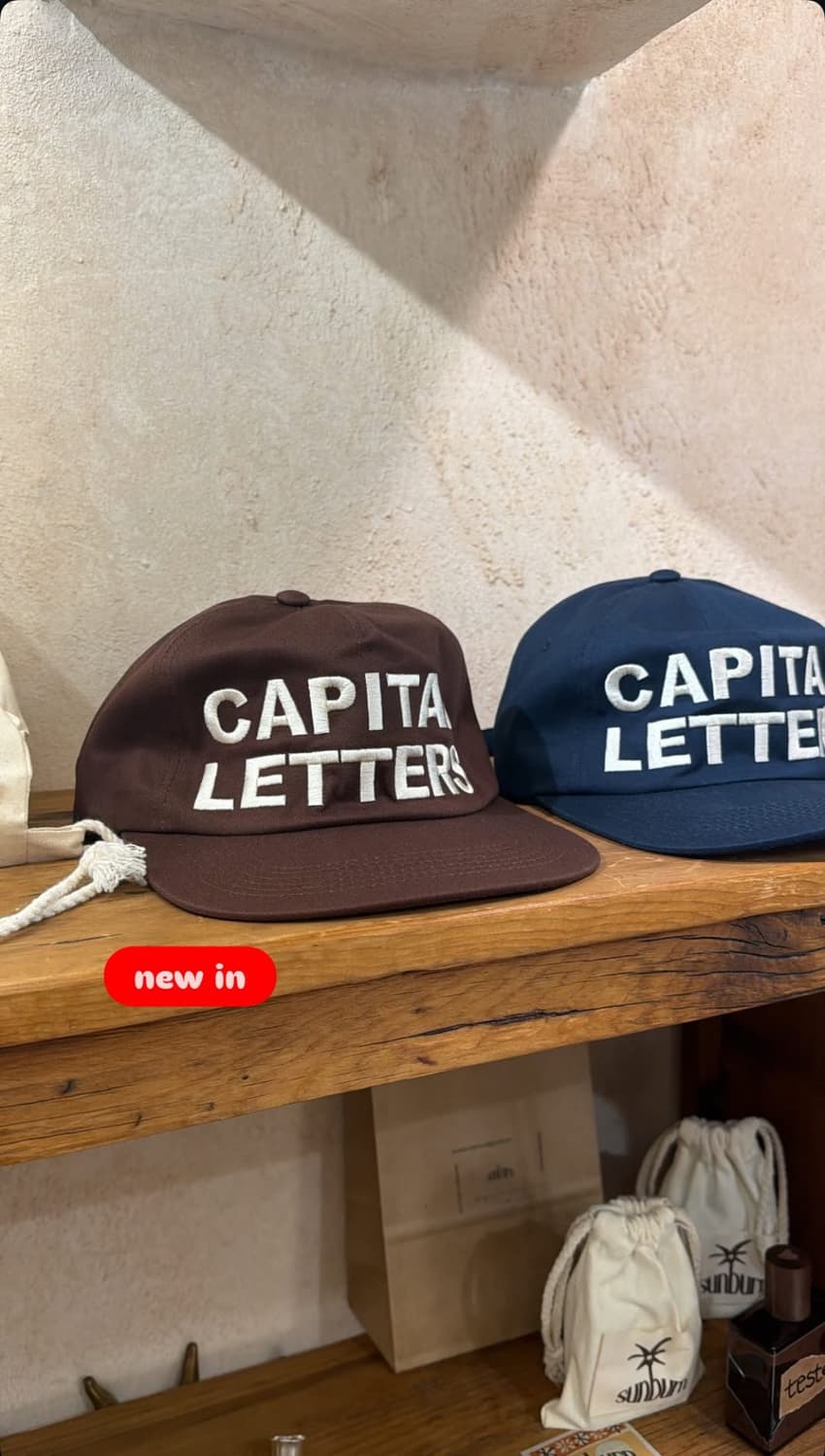썬번 캐피탈 레터스 캡 네이비 상품이미지1