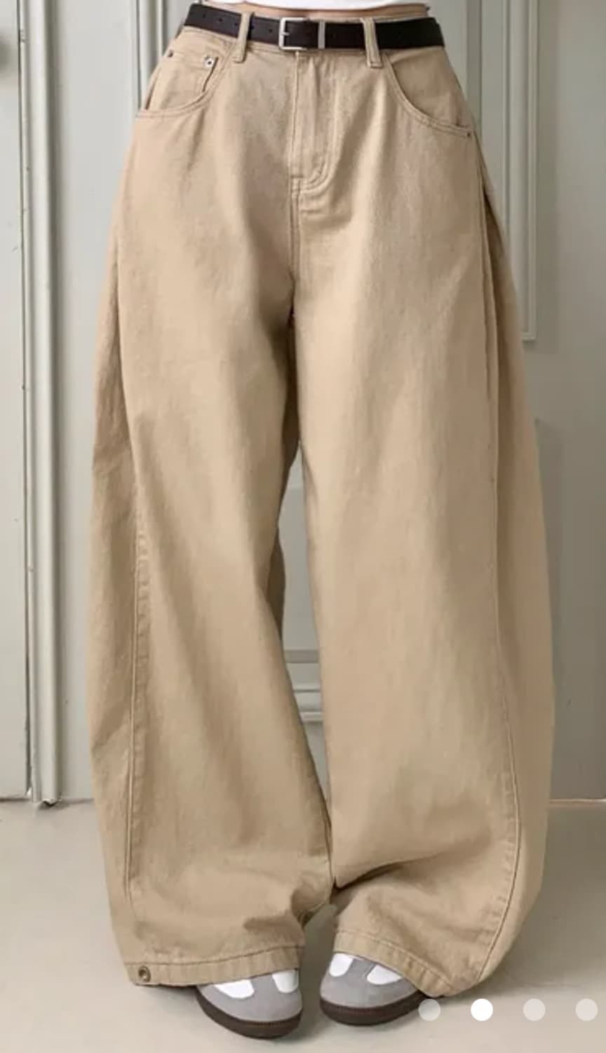 롱와이드 팬츠 면바지 상품이미지1