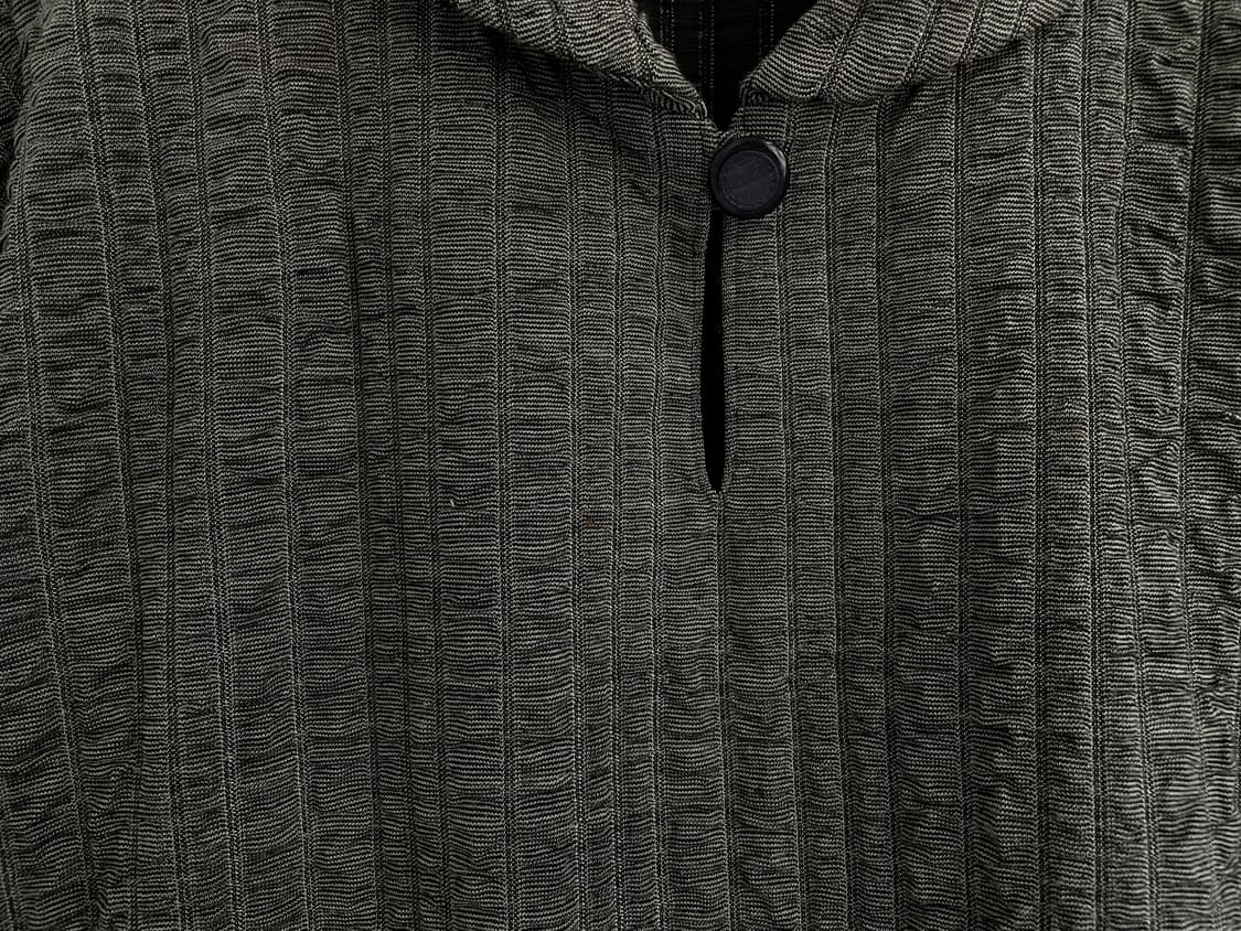 Round collar patterned crop pu 상품이미지9