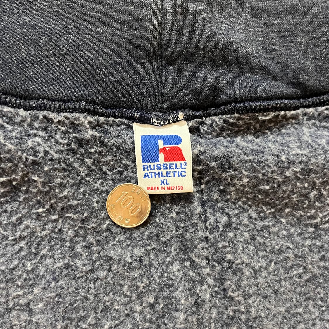 [XL] 90s 빈티지 러셀 후드집업 퍼플 그레이 상품이미지4