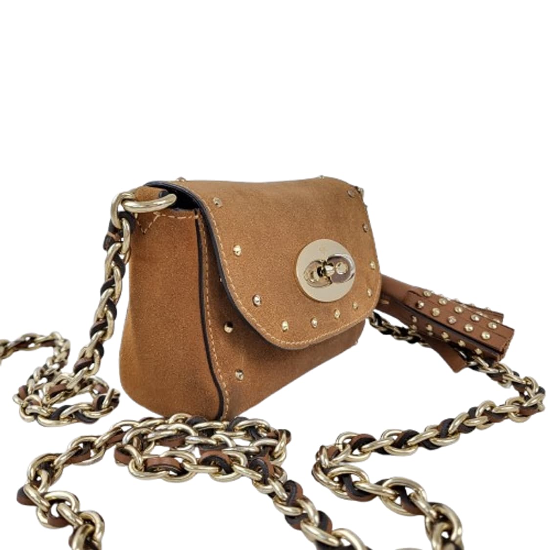 정품 멀버리 헤비 스웨이드 미니 체인 크로스백 상품이미지3