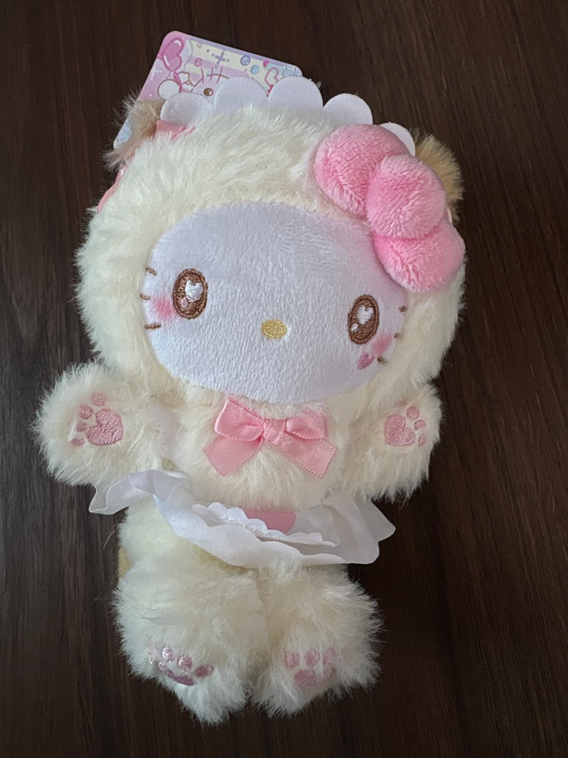 메이드 키티 하트카라비너 인형 키링(화이트 상품이미지1