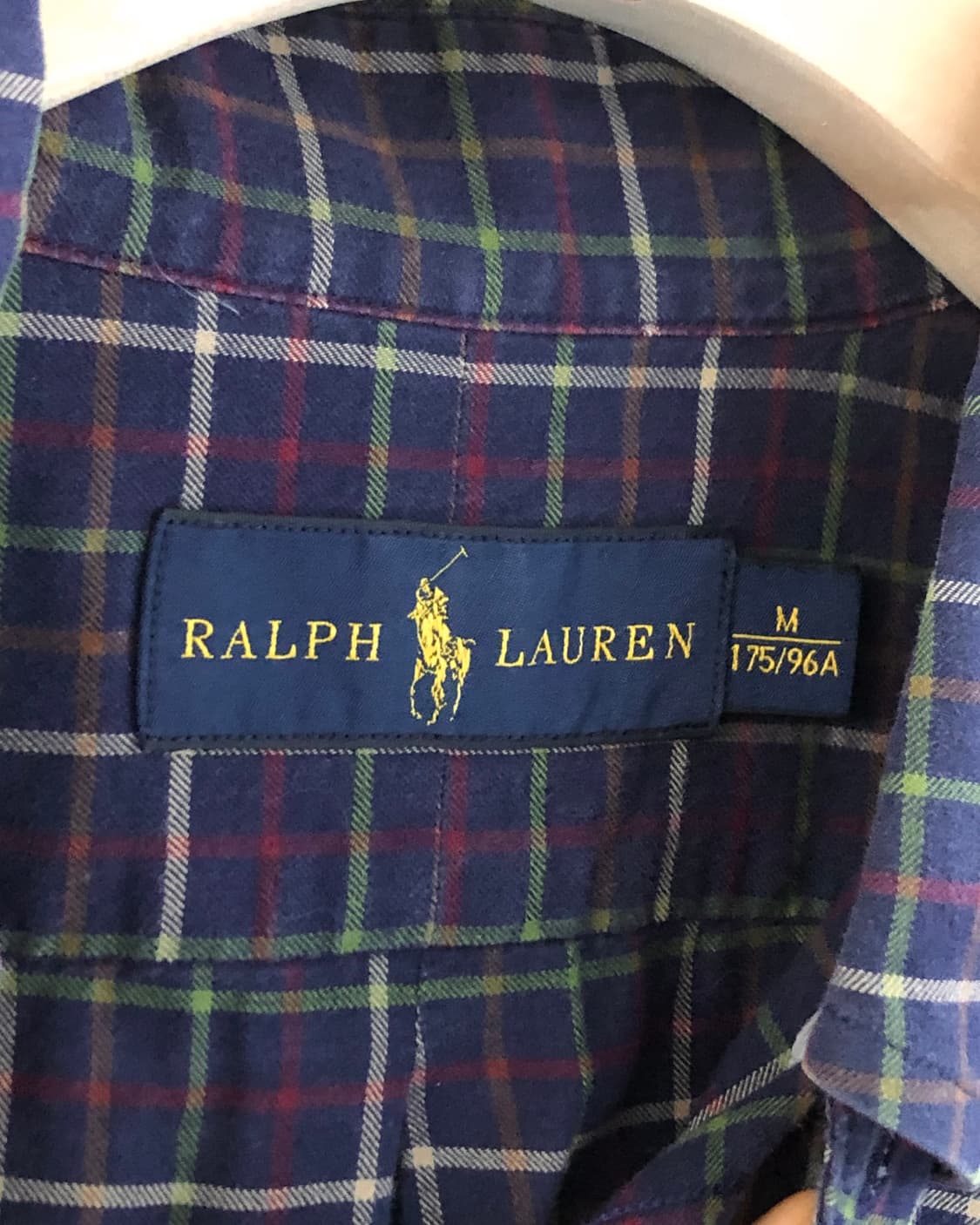 Polo 폴로 랄프로렌 신형라벨 네이비 체크패턴 버튼다운 셔츠 상품이미지5