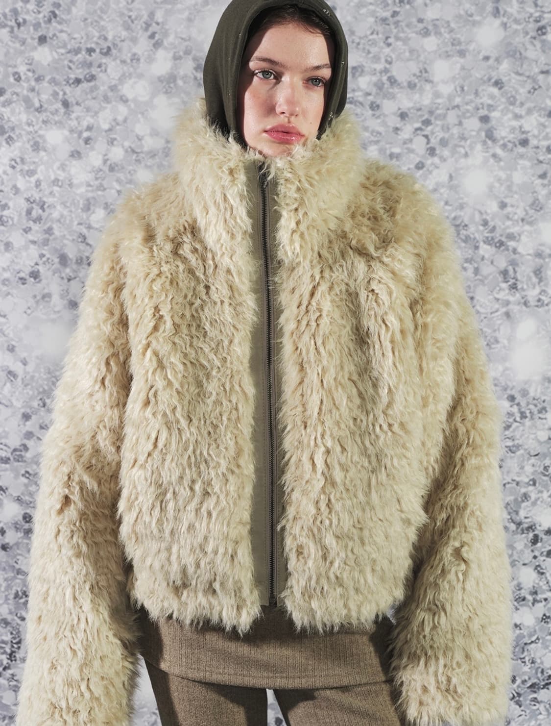 세릭 헤어리 더플 퍼 자켓 상품이미지1