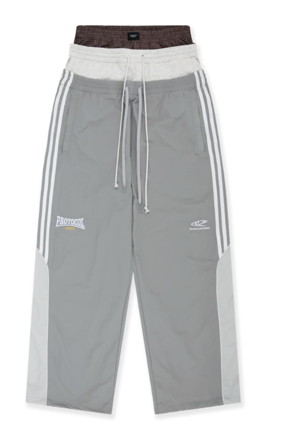[3] 프로토콜 인덱스 3 레이어드 트랙 팬츠 그레이 상품이미지1