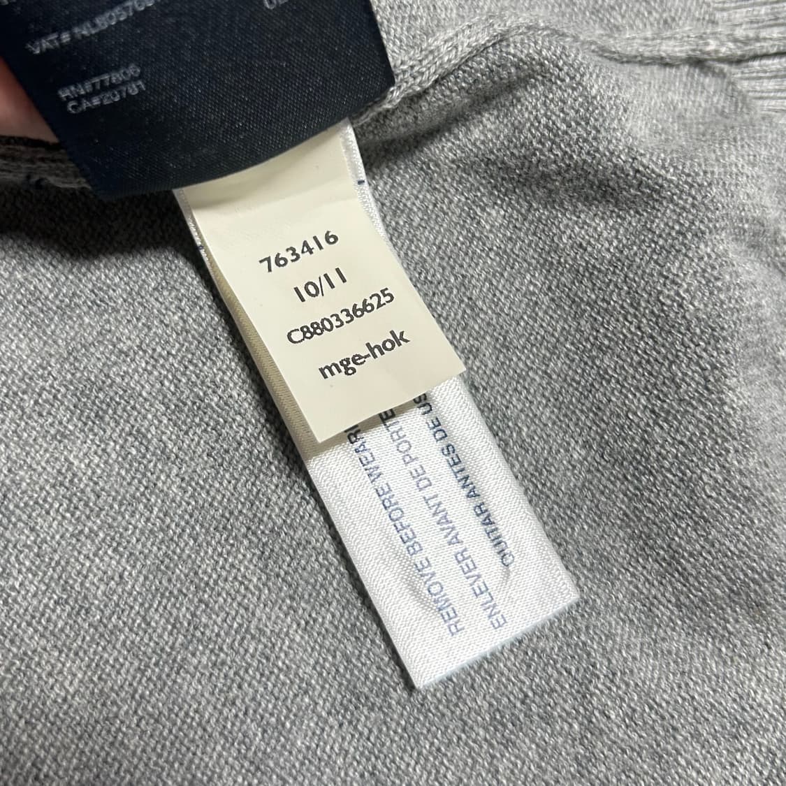 [M] Tommy 타미힐피거 그레이 브이넥 코튼 니트 조끼 상품이미지5
