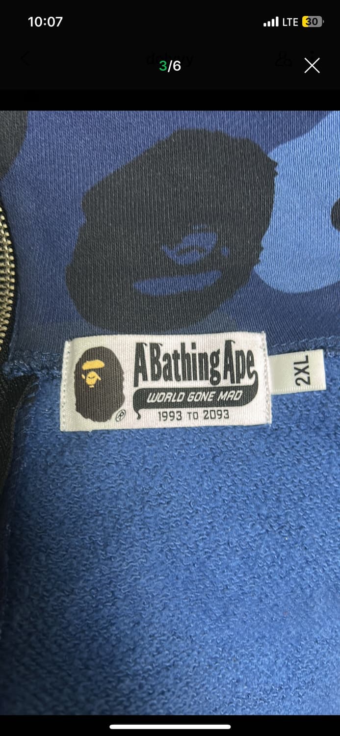 베이프 후드집업 2xl 상품이미지6