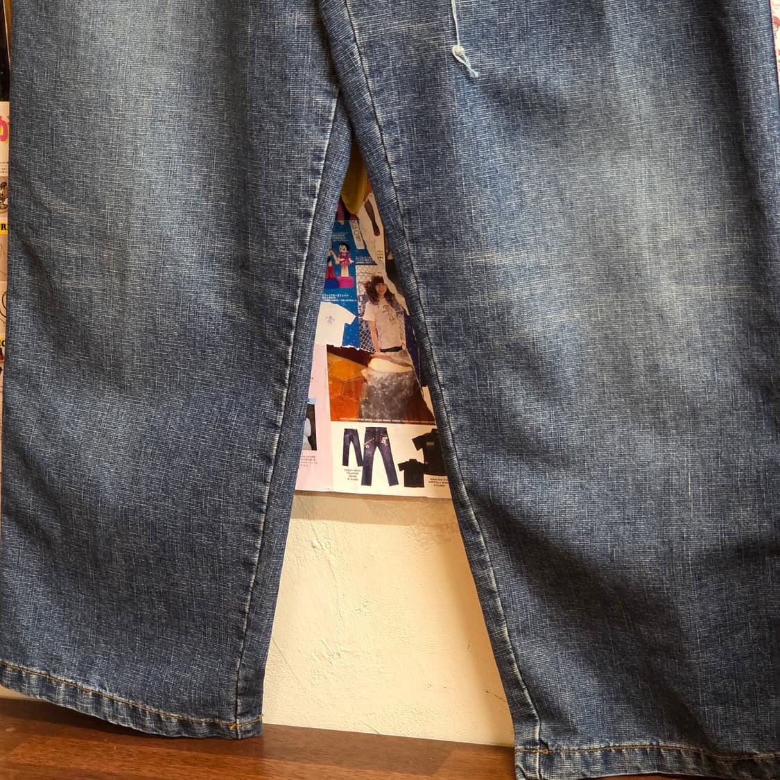 아카데믹 올드스쿨 힙합 패치워크 데님 팬츠 상품이미지5