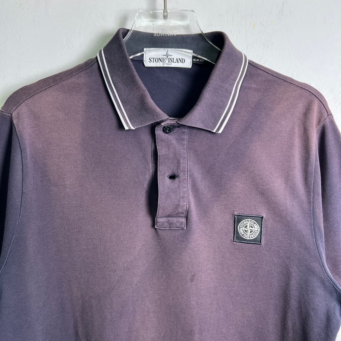 스톤아일랜드 스트레치 코튼 피케 슬림핏 반팔 폴로 셔츠 L 상품이미지4