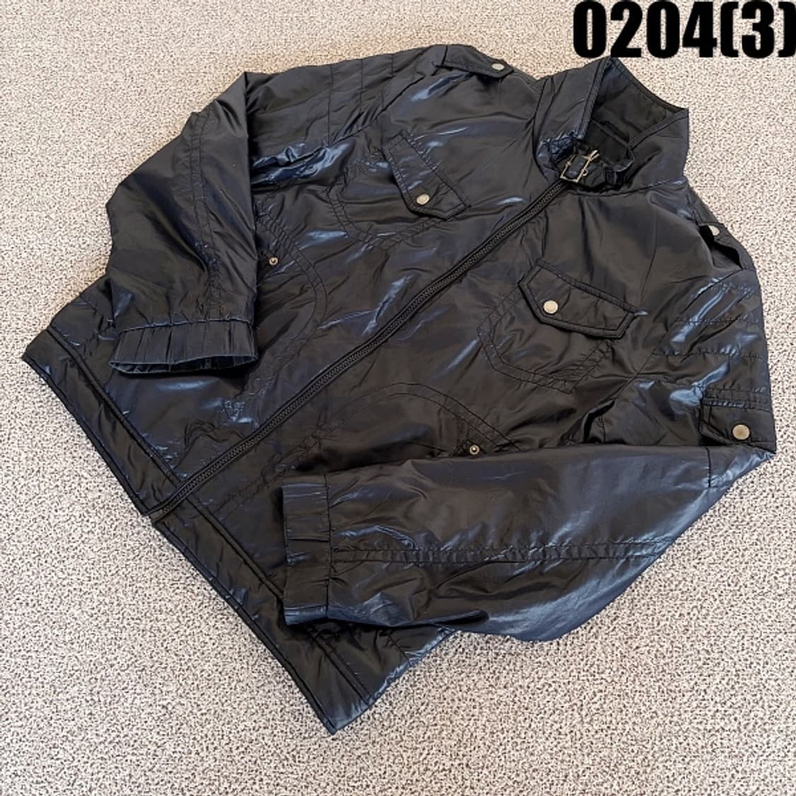 [100] MF 힙합 스트릿 유광 봄버 자켓 점퍼 0204(3) 상품이미지1