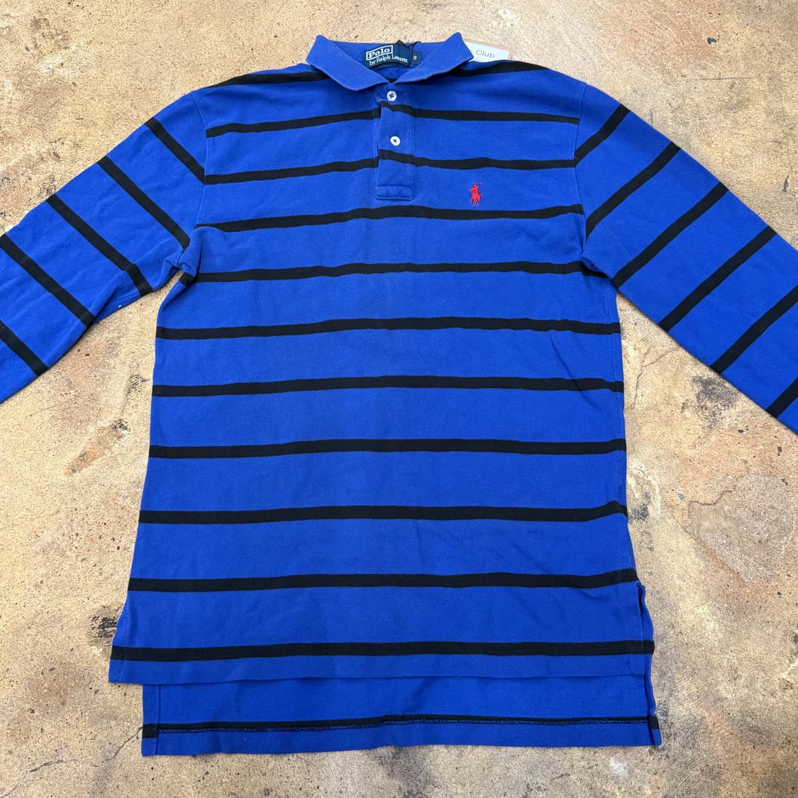 폴로 랄프로렌 블루 스트라이프 카라 긴팔티셔츠 상품이미지3
