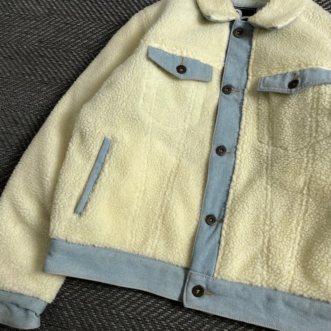 에비수 양털 쉐르파 데님 트러커 자켓y 3504 상품이미지4