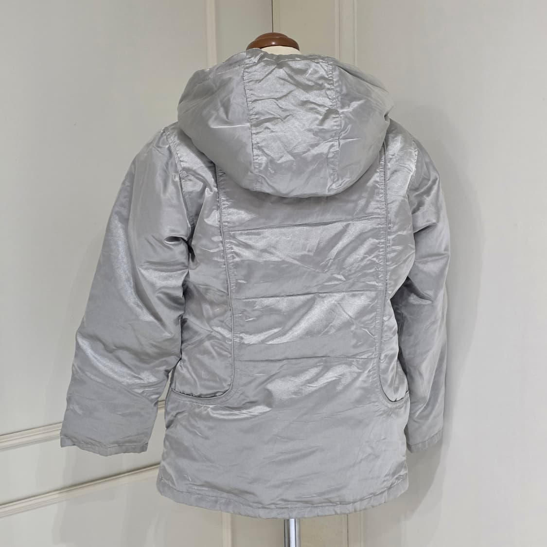 GAP) 일본판 빈티지 실버 오네갸루 오리털 후드 다운패딩 상품이미지2