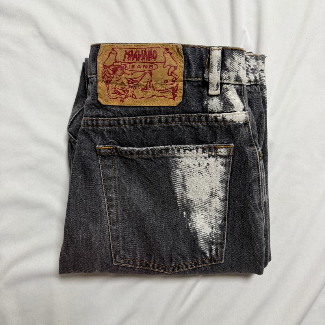 마리아노 언레귤러 데님 오피치나 블랙 상품이미지1