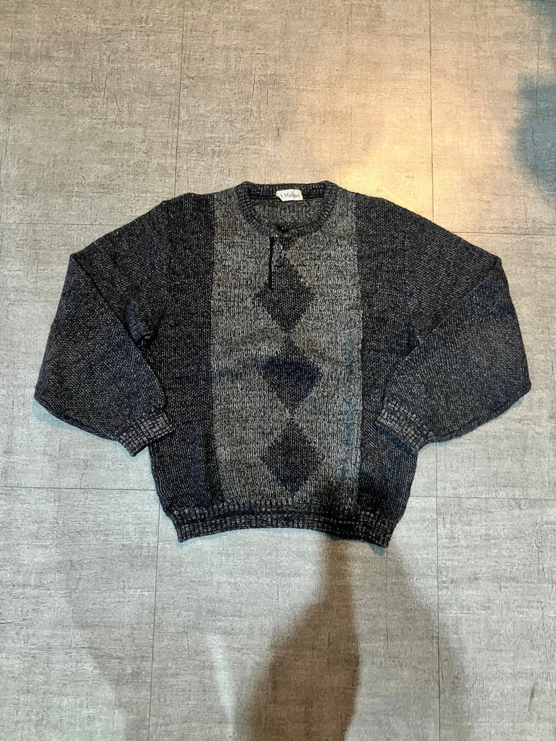 일본빈티지 Jmichael 올드스쿨아메카지 삼각패턴 니트스웨터 상품이미지1