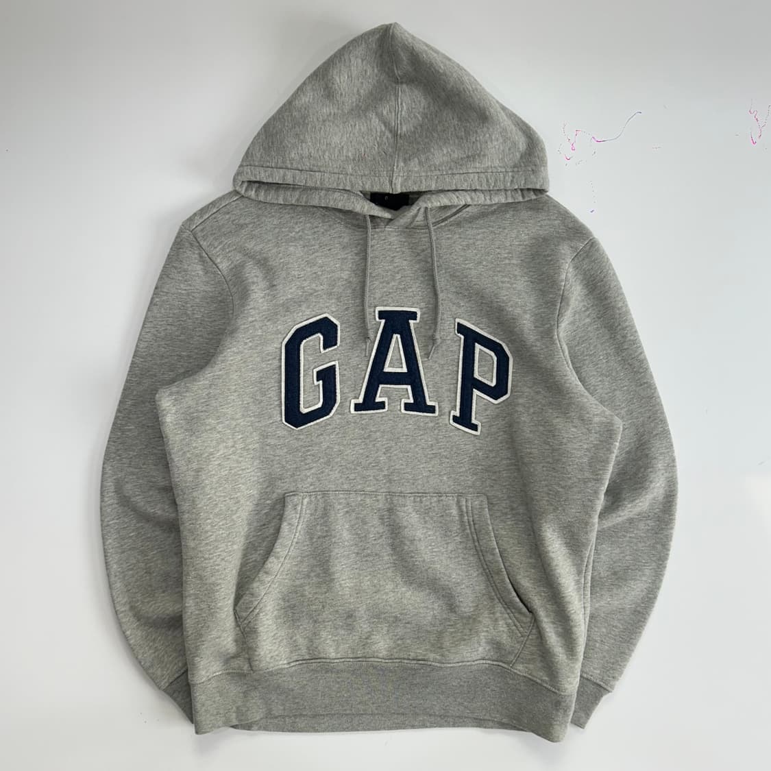 Gap 갭 네이비 로고 그레이 후드티 상품이미지3