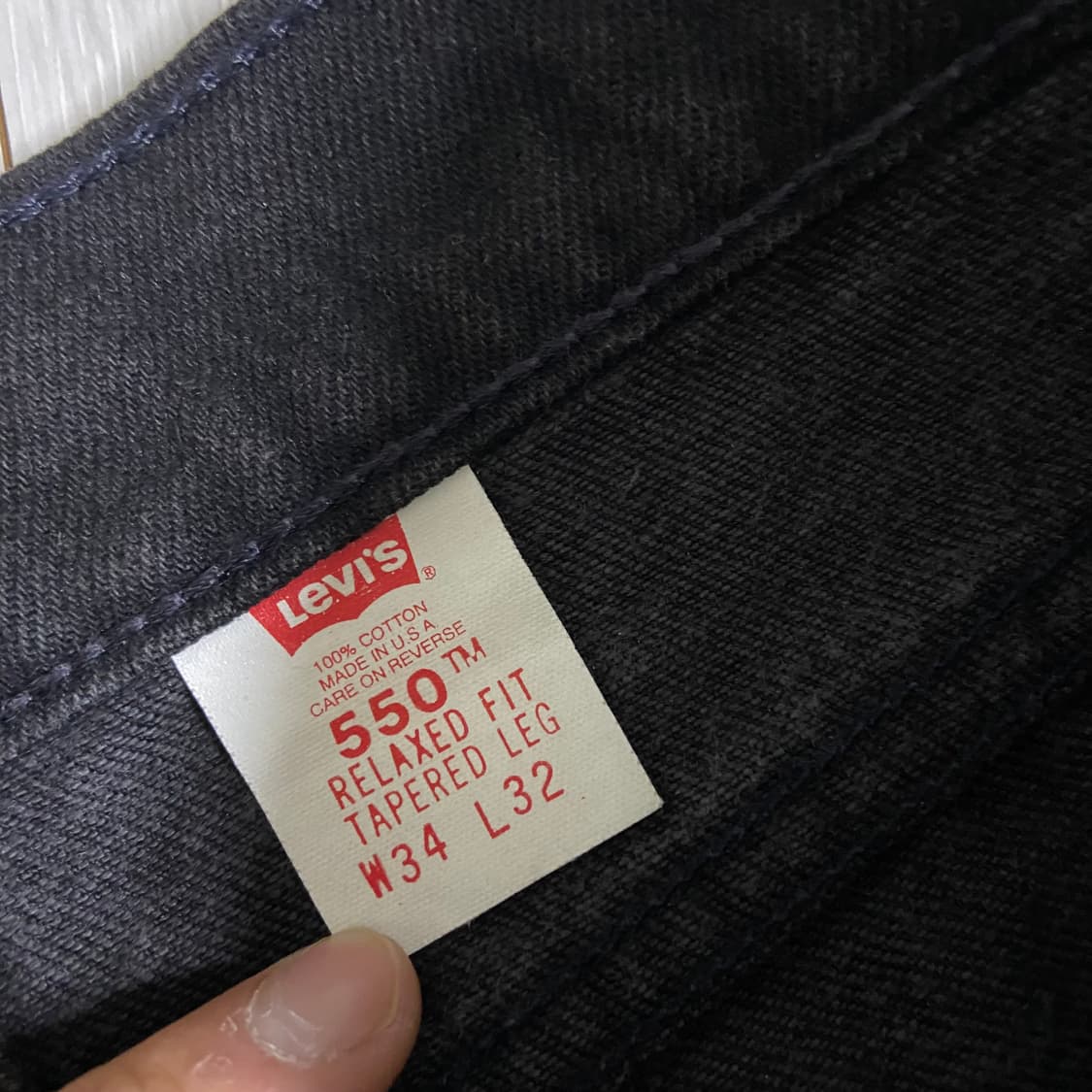 [34X32] 1995 리바이스 550 데님팬츠 USA 상품이미지5