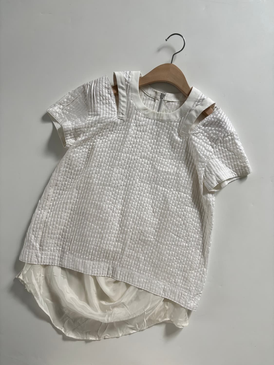 Sacai 사카이 화이트 레이어드 블라우스 상품이미지3