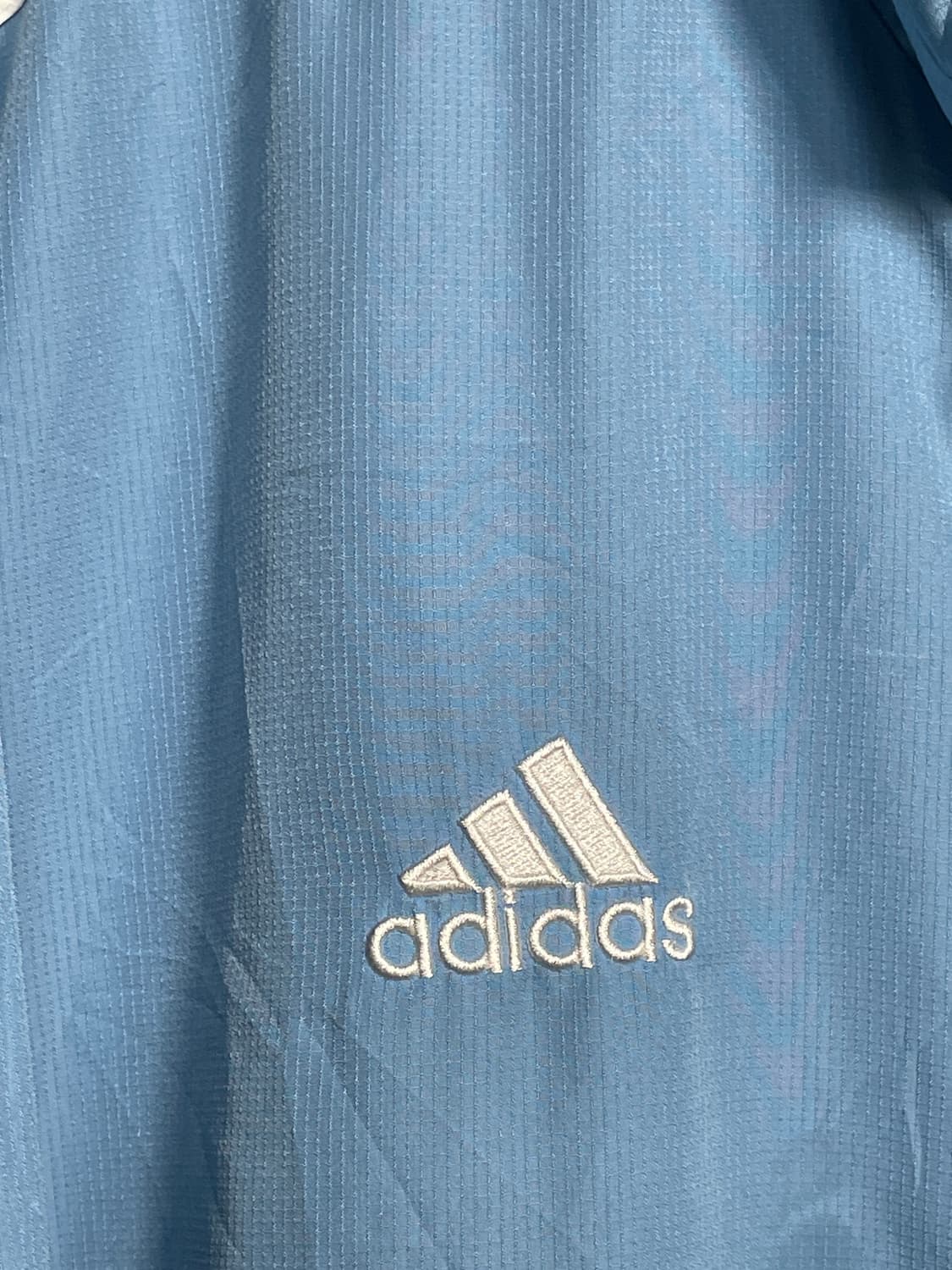아디다스 스카이블루 화이트 삼선 바람막이 자켓 4XL  상품이미지7