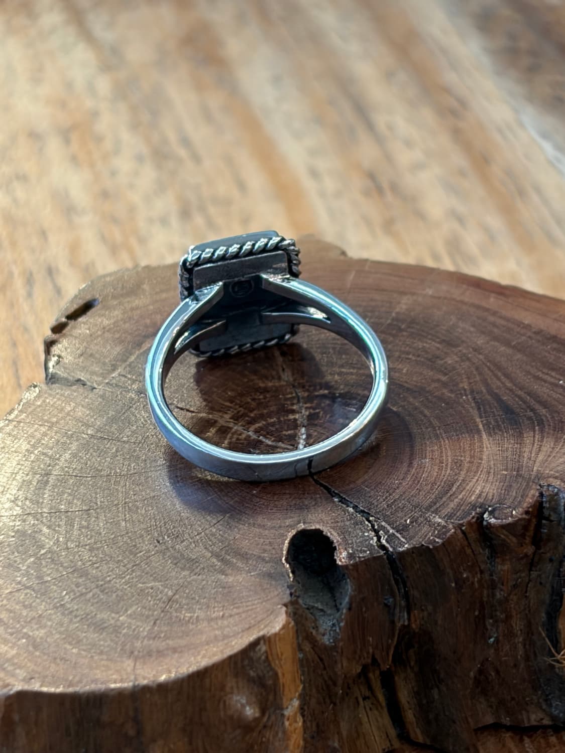 ✦ Silver 925 내추럴 스톤 스퀘어 링 상품이미지5