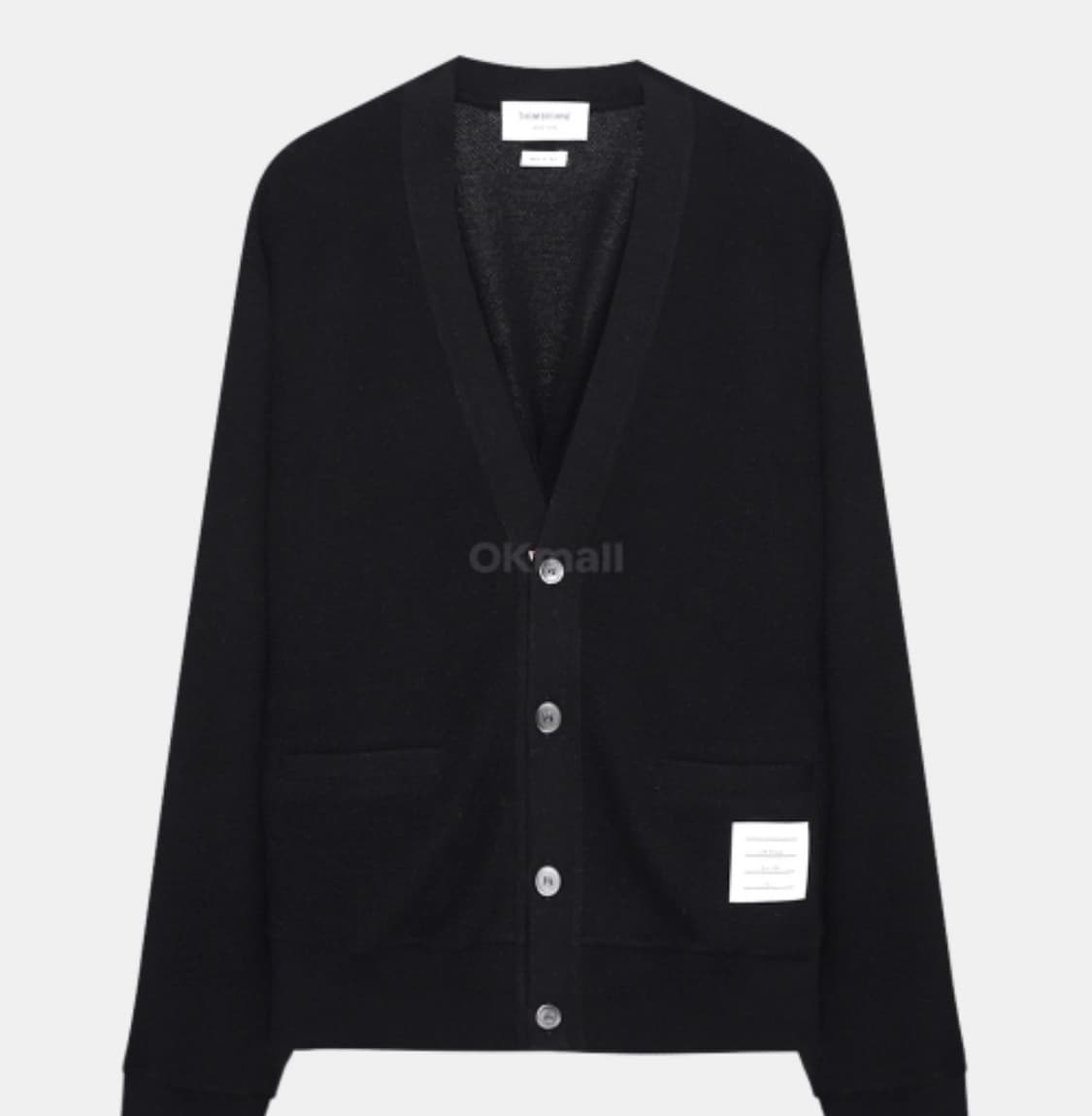 (정품) 톰브라운 트리밍 캐시미어 블랙 피케 가디건 4사이즈 상품이미지1