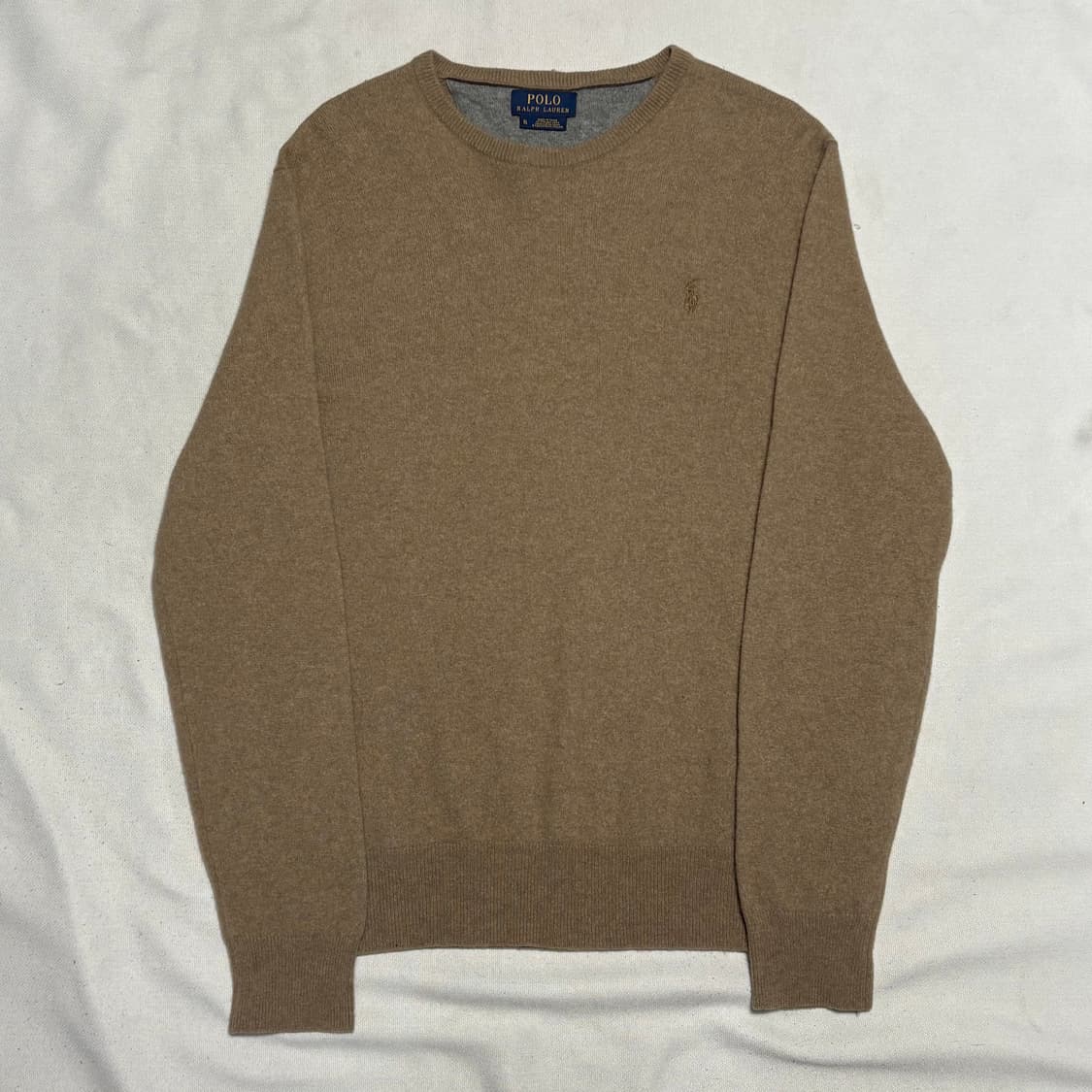 XL 폴로랄프로렌 울 라운드넥 베이지 니트 상품이미지2