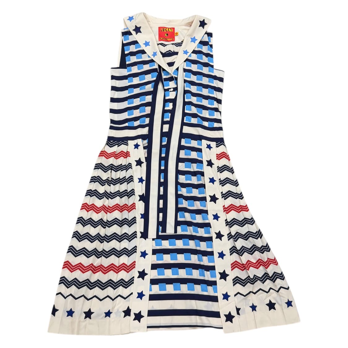 럭키슈에뜨 민소매 세라 세일러 나시 휴양지 롱원피스 상품이미지1