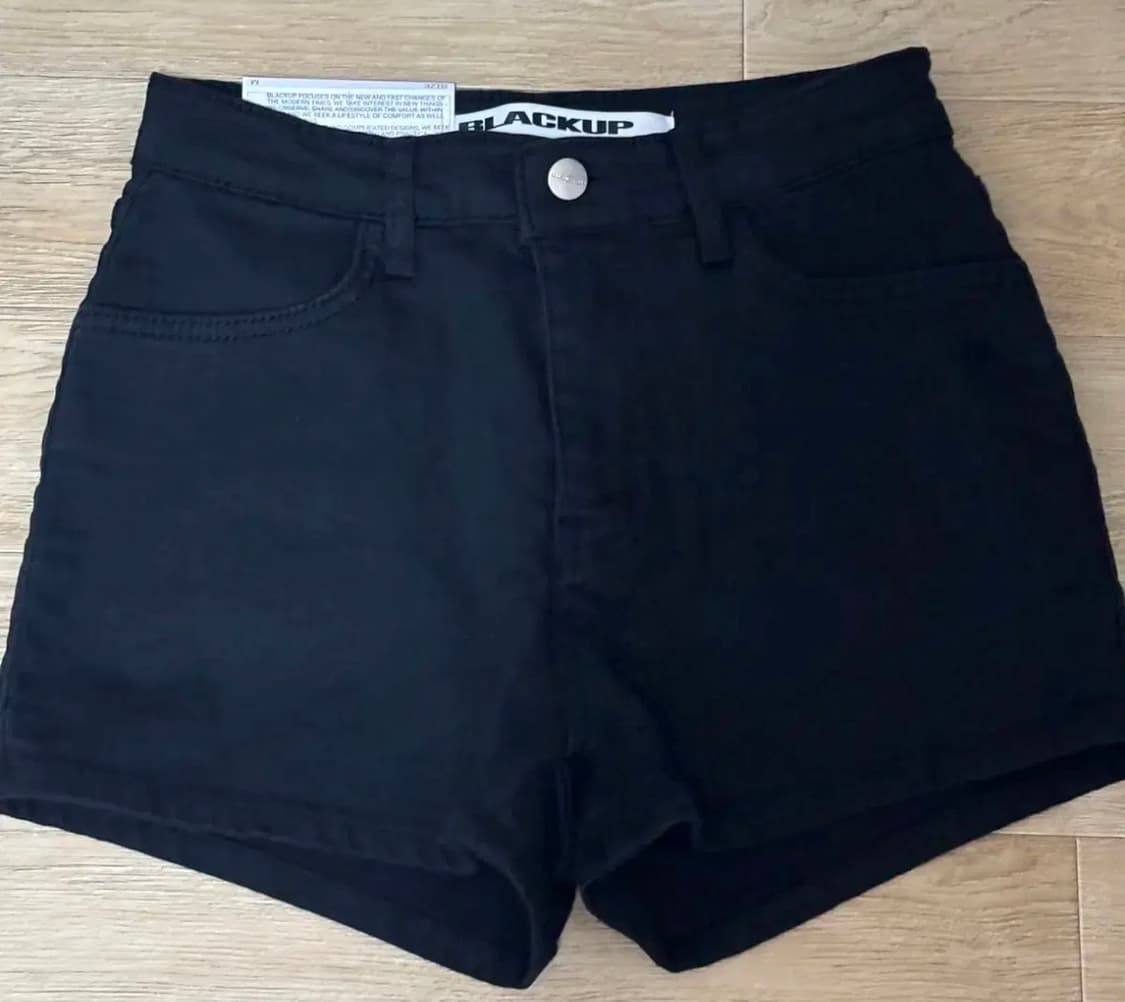 (택O) 블랙업 리프린 코튼 숏팬츠 M 상품이미지2