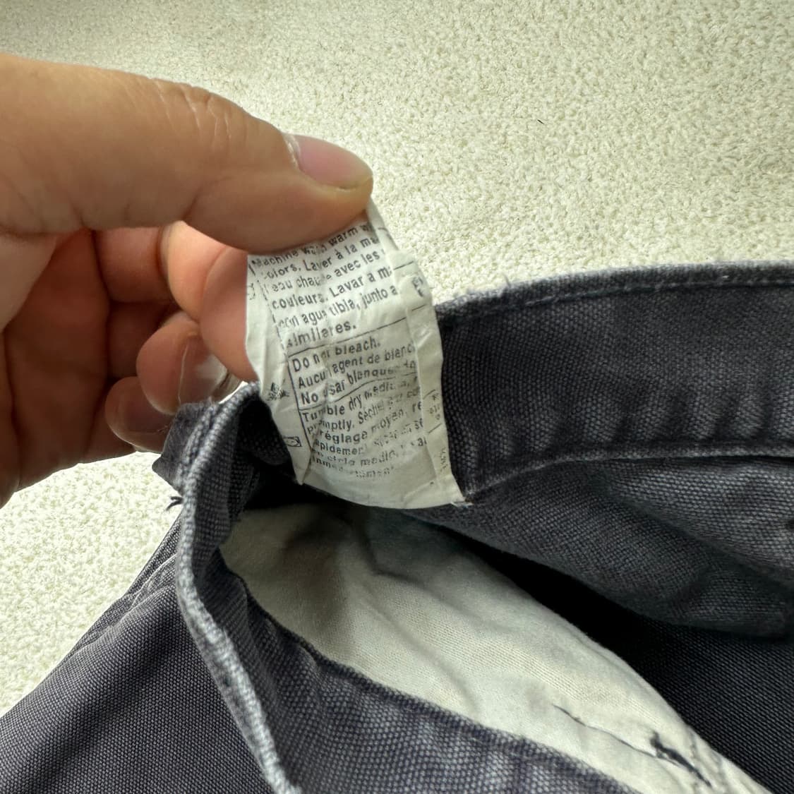 40 칼하트 가죽패치 워크 롱스커트 상품이미지6