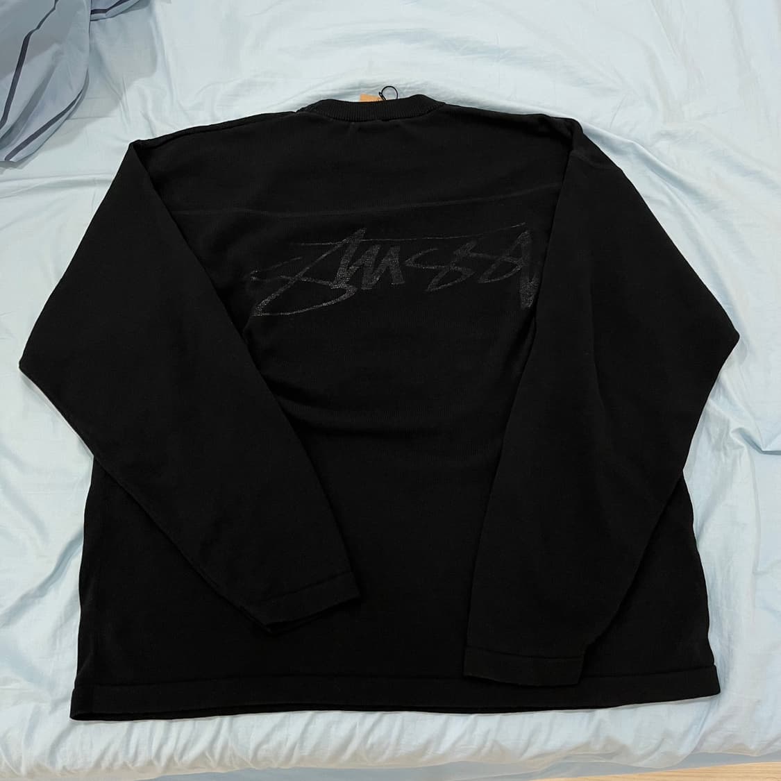 [L] 스투시 풋볼 스웨터 블랙 상품이미지3