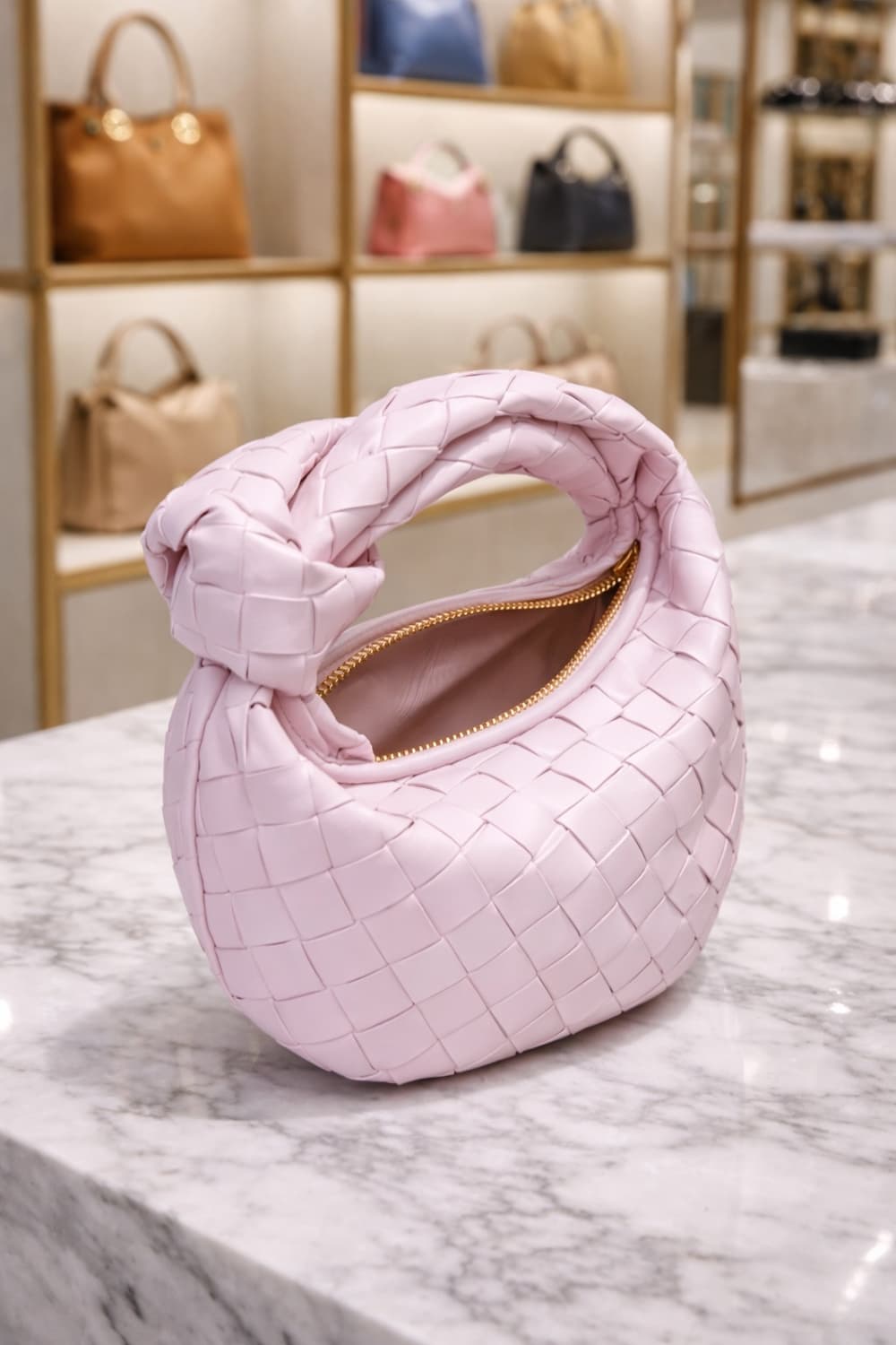 [S급] 보테가베네타 조디 가죽 클러치 미니 핑크 판매합니다!!! 상품이미지3