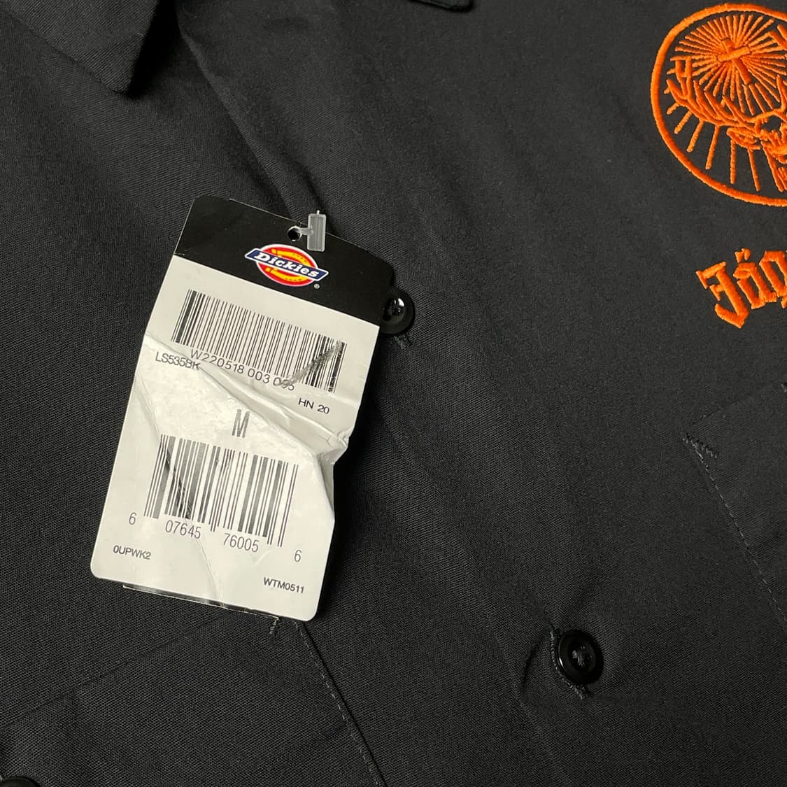 DICKIES 디키즈 데드스탁 블랙 자수 반팔 워크 셔츠 A00991 상품이미지4