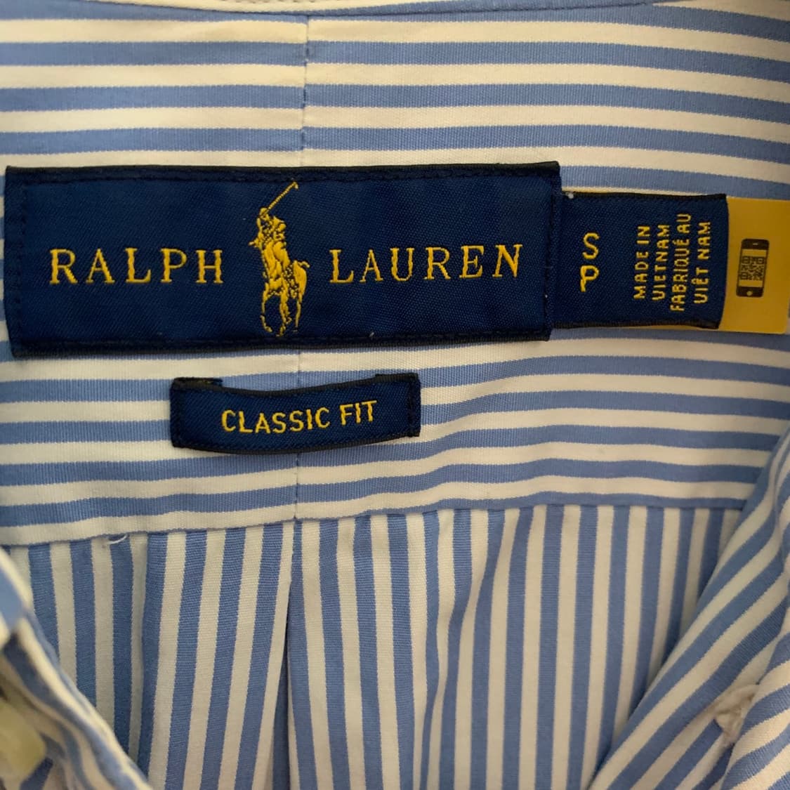 S 폴로랄프로렌 신형 QR 클래식핏 블루 스트라이프 셔츠 남방 상품이미지4