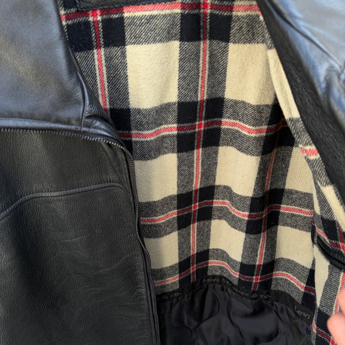 95)리바이스 레드탭 카우레더 싱글 자켓 상품이미지3