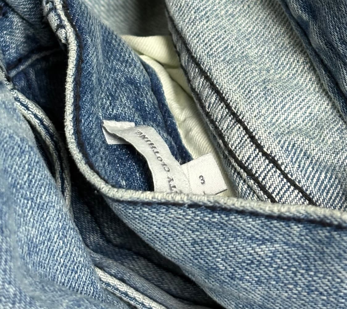 새상품) 아워셀브스 24FW 오가닉 코튼 릴렉스드 데님 블리치 3사이즈 상품이미지3