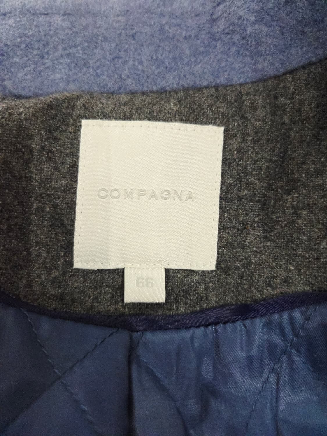 COMPAGNA 꼼빠니아 울 혼방 히든 버튼 퀼팅 코트 상품이미지8