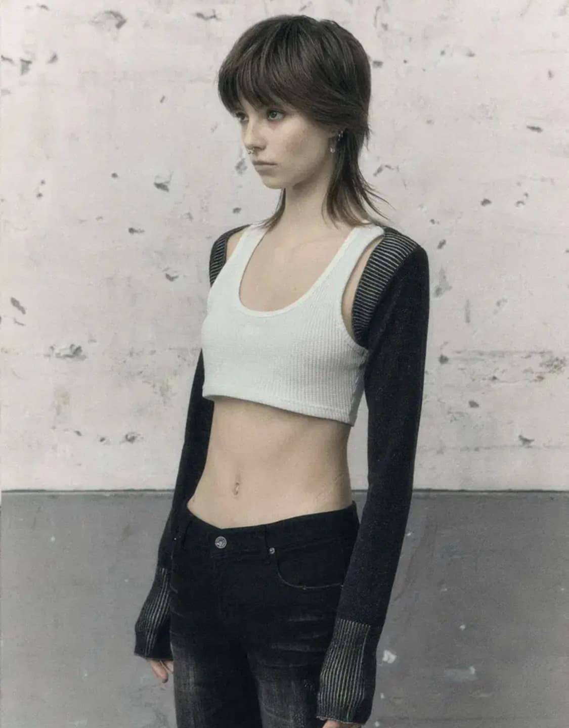 보헴서 볼레로 가디건MIXED BOLERO CARDIGAN, BLACK 상품이미지2