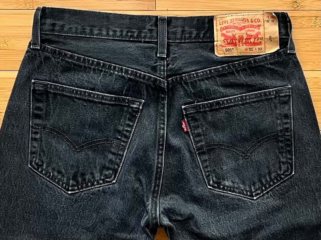 리바이스 501 블랙진 데님팬츠 W31 L32 상품이미지4