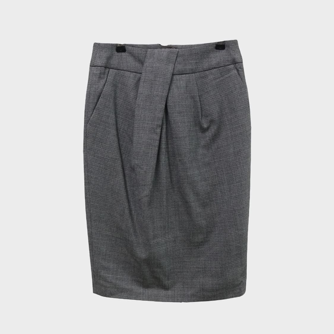 [미사용품] 아르마니 울 혼방 미디 스커트 61954 상품이미지1